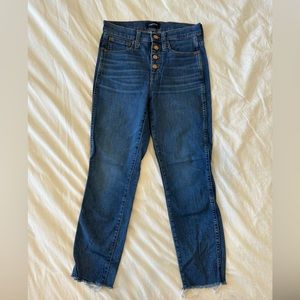 JCrew high-rise jeans with button front